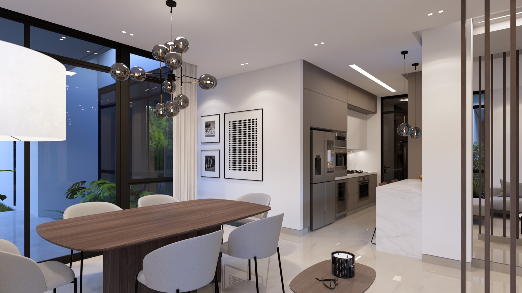 Comedor y cocina del Modelo Classic