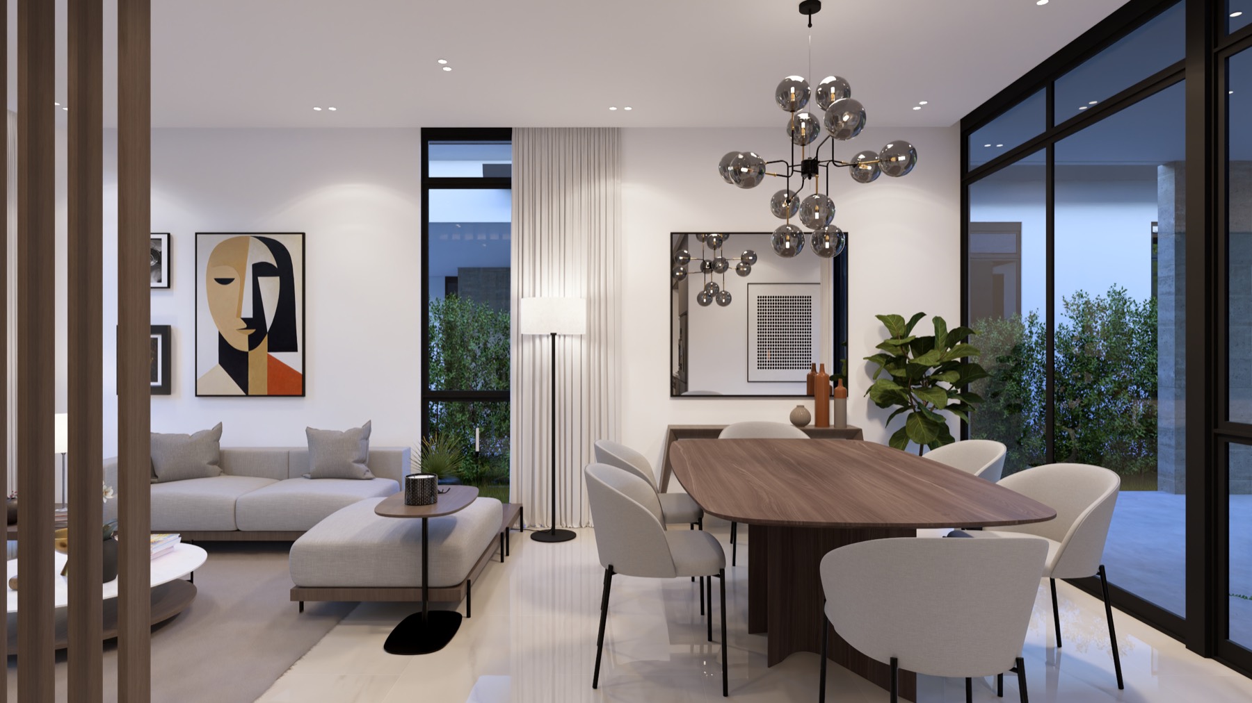 Interior de una vivienda en Residencial Azuero Luxury